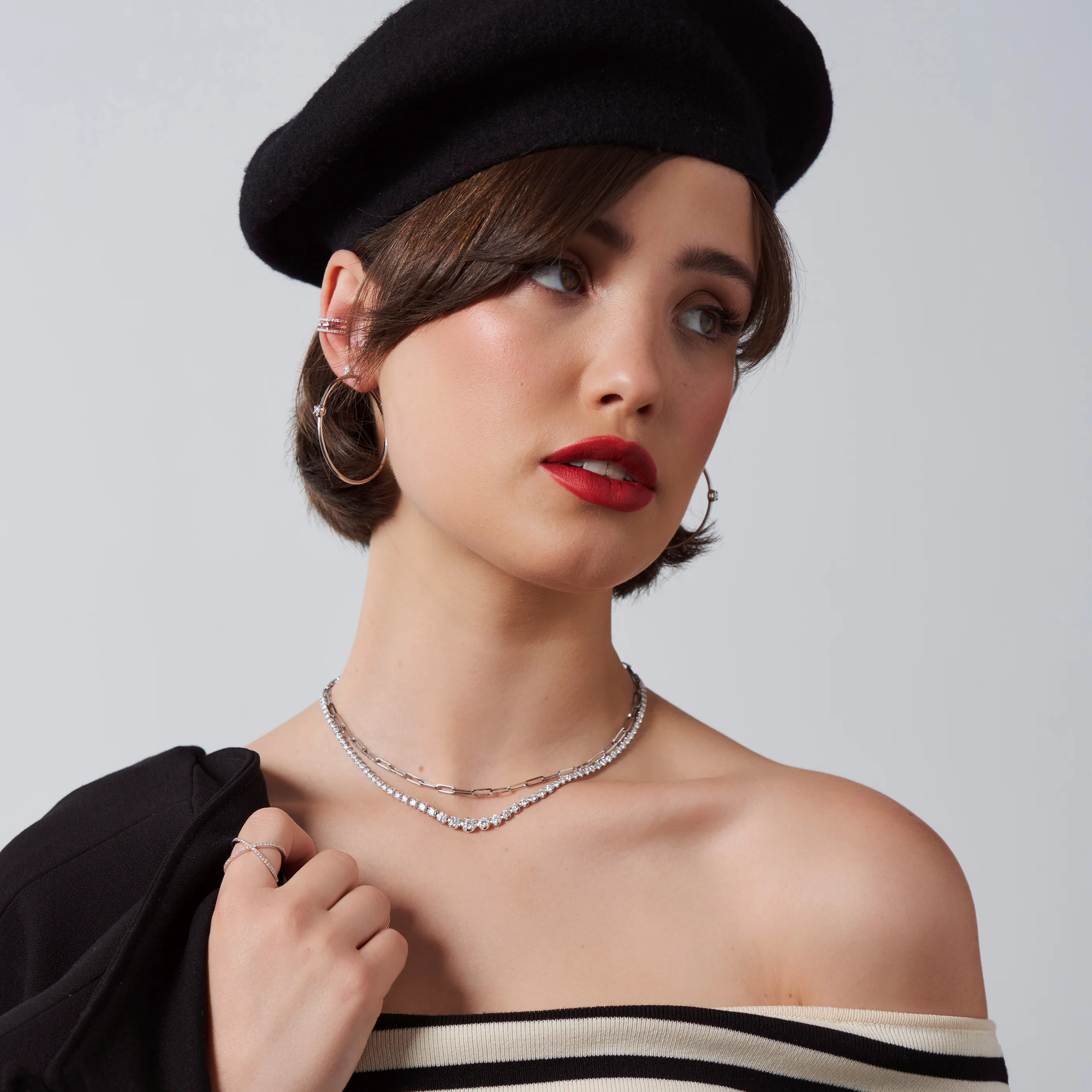 Allure Tennis Natural Diamond Necklace | White Gold - Image 11