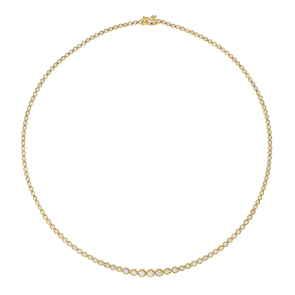 Allure Tennis Natural Diamond Necklace | White Gold - Image 12