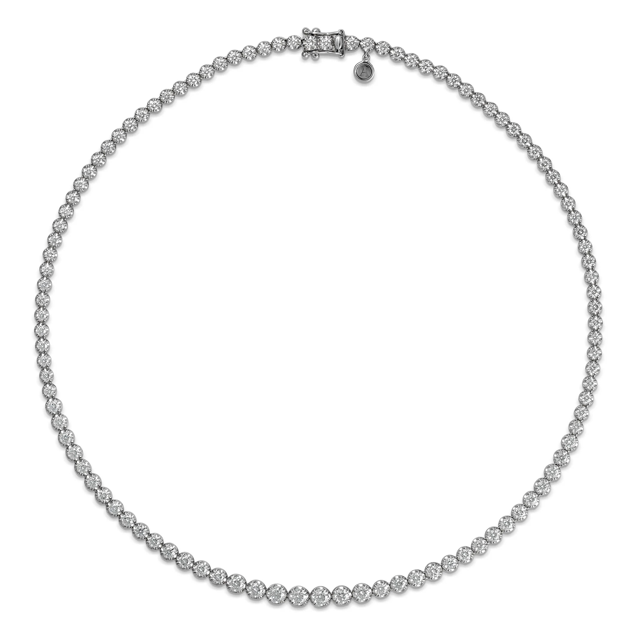 Allure Tennis Natural Diamond Necklace | White Gold - Image 3