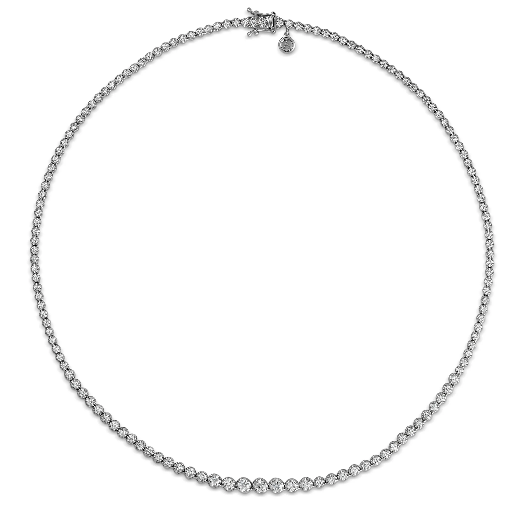 Allure Tennis Natural Diamond Necklace | White Gold - Image 5