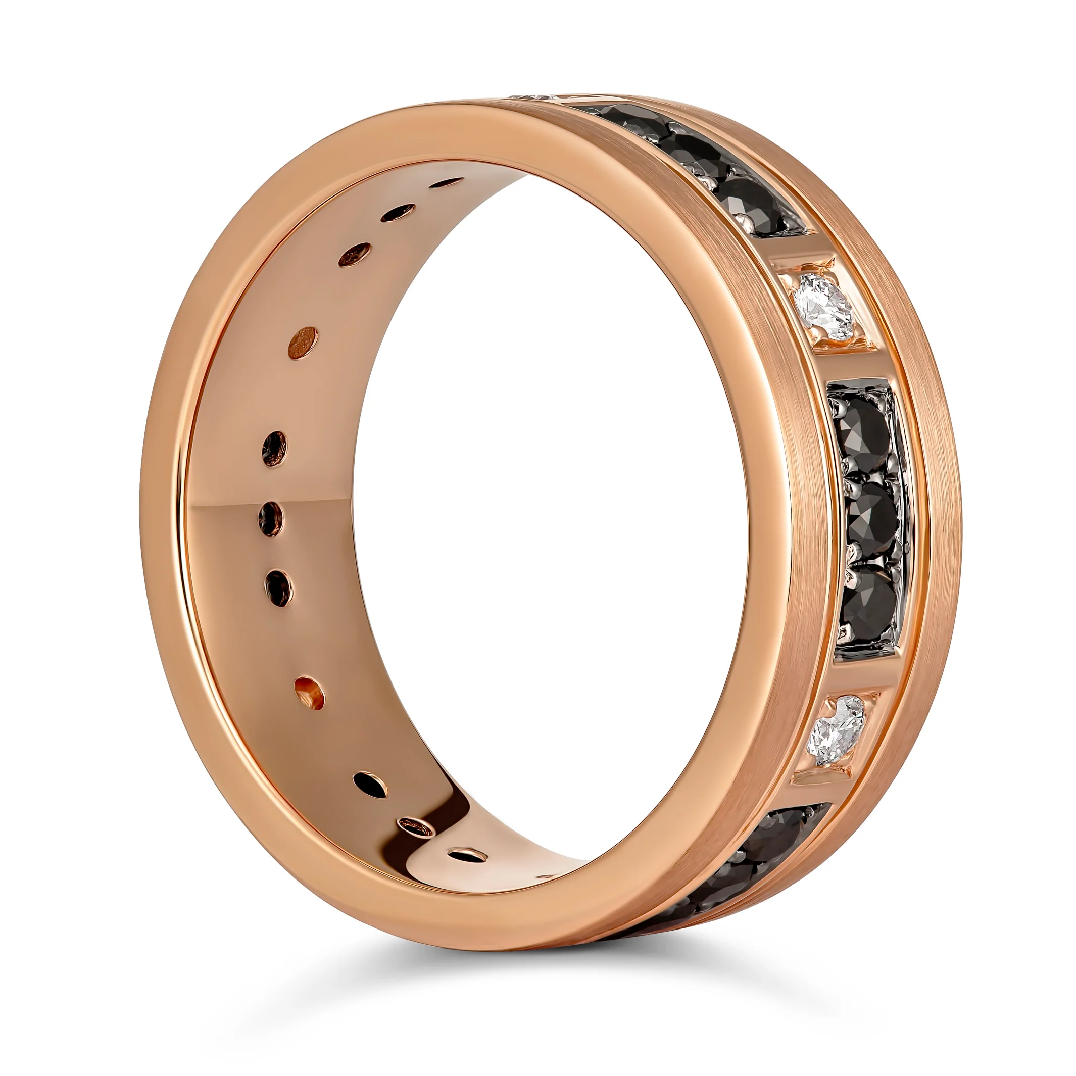 Beau Men's Black Diamond Ring | Rose Gold - Image 3