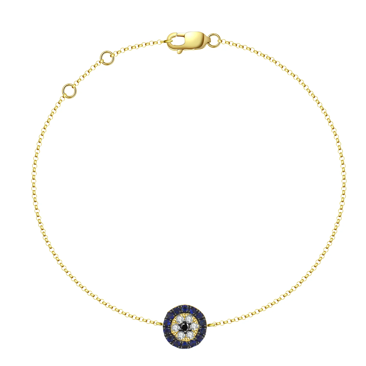 Capri Dreaming® Evil Eye Diamond Bracelet | Yellow Gold - Image 3