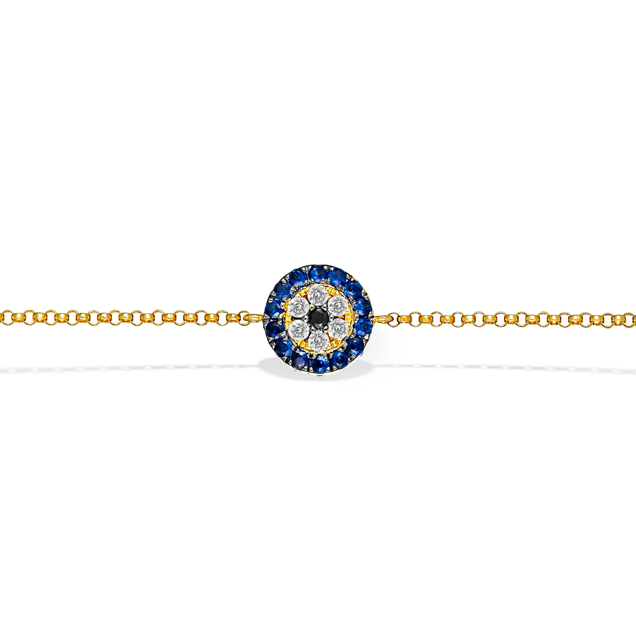 Capri Dreaming® Evil Eye Diamond Bracelet | Yellow Gold - Image 4