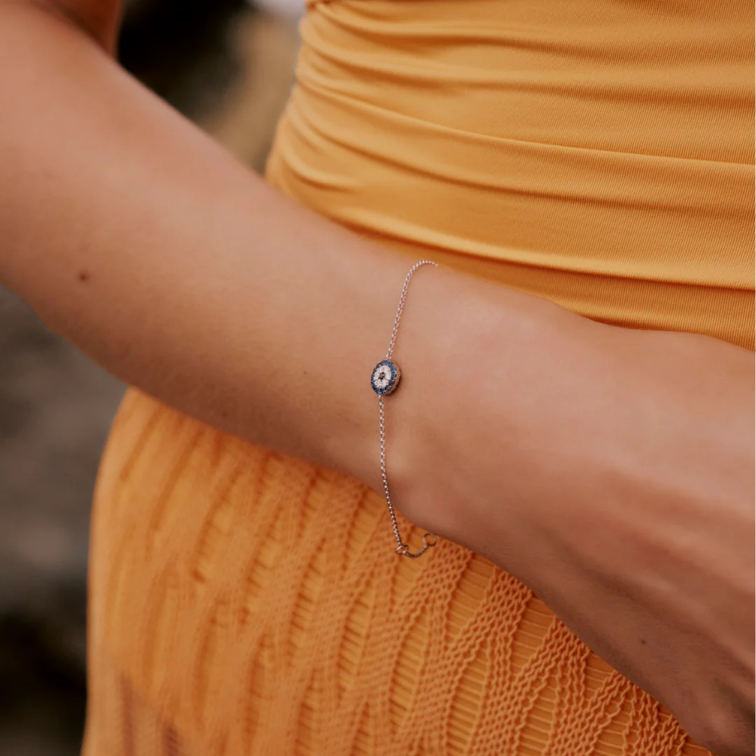 Capri Dreaming® Evil Eye Diamond Bracelet | Yellow Gold - Image 6