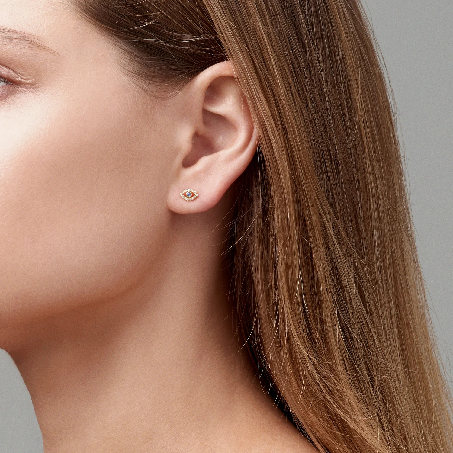 Capri Dreaming® Evil Eye Single Earring | White & Yellow Gold - Image 4