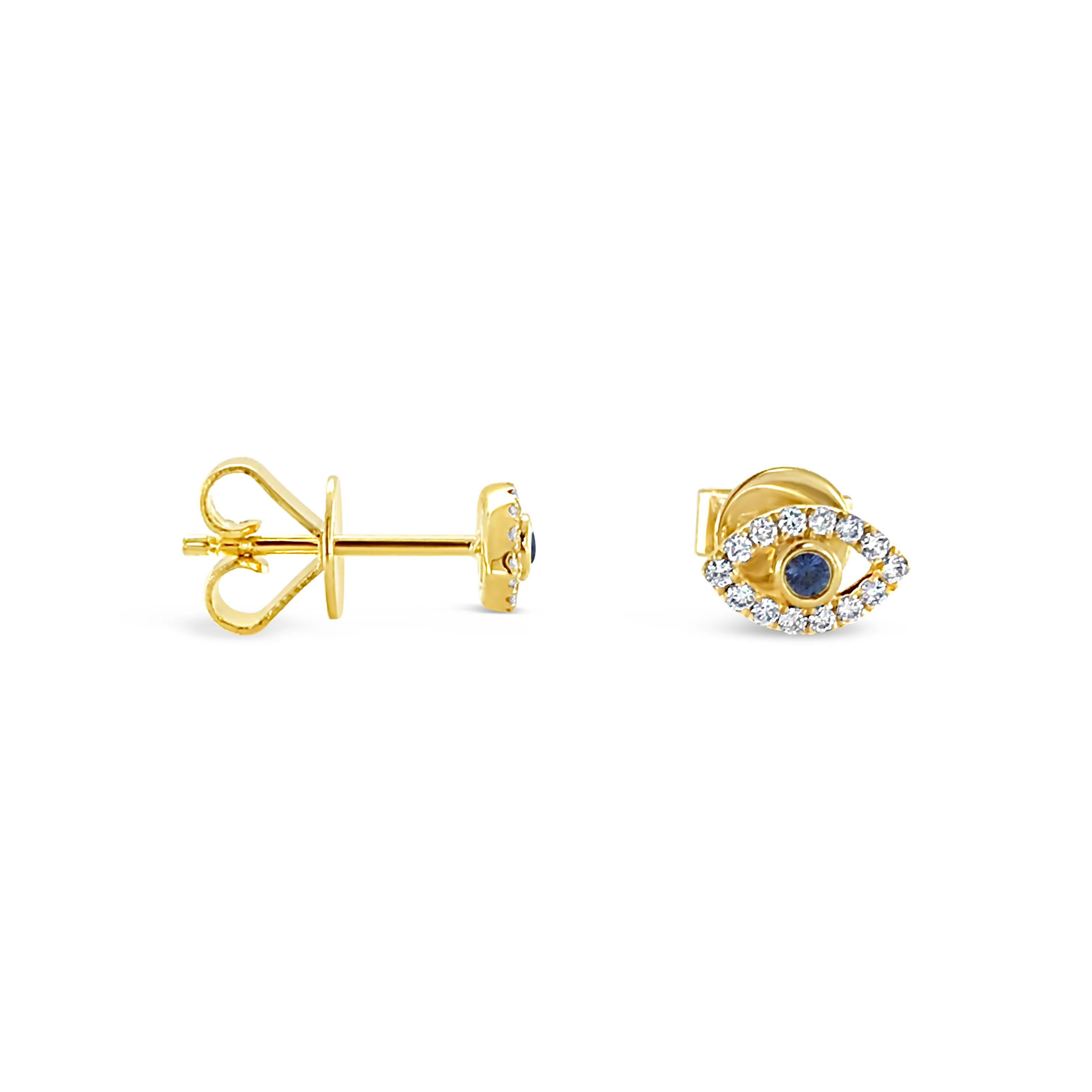 Capri Dreaming® Evil Eye Single Earring | White & Yellow Gold - Image 6