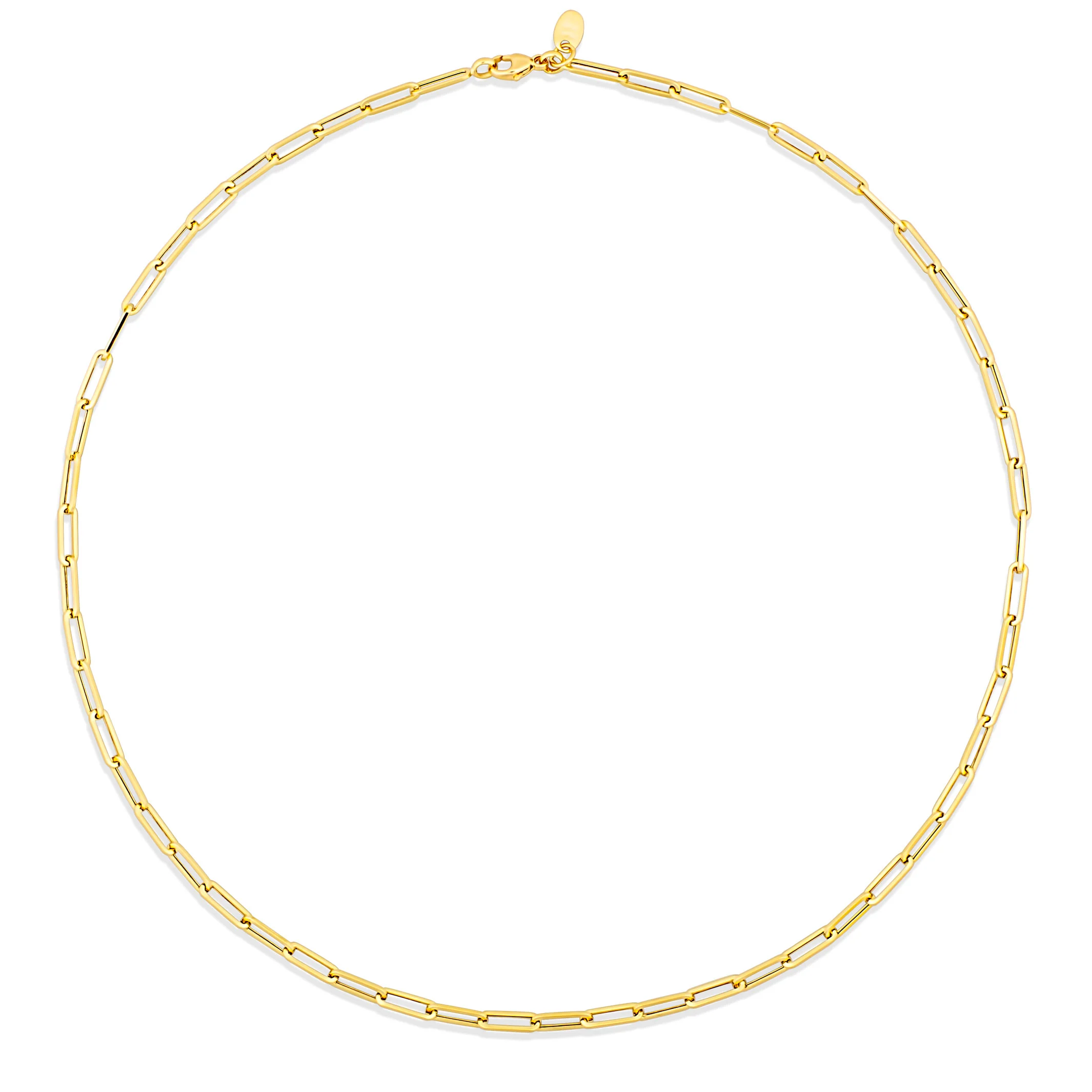 Capri Dreaming® Paperclip Original Chain Necklace | 18K Yellow Gold - Image 3
