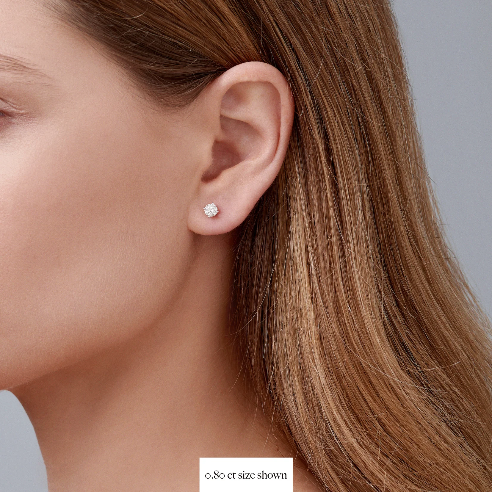 Classic Natural Diamond 4 Claw Stud Earrings | 18K White Gold - Image 14