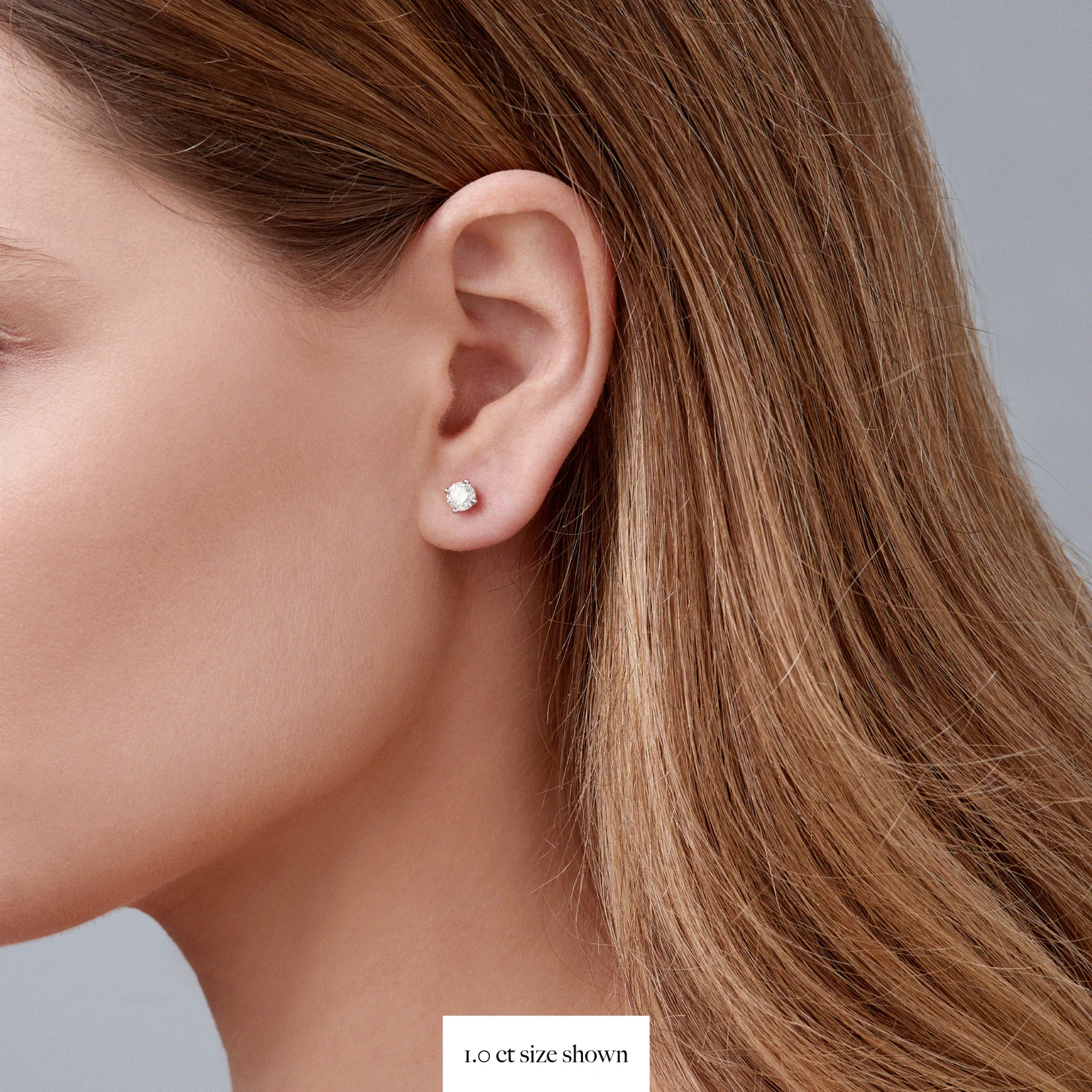 Classic Natural Diamond 4 Claw Stud Earrings | 18K White Gold - Image 17