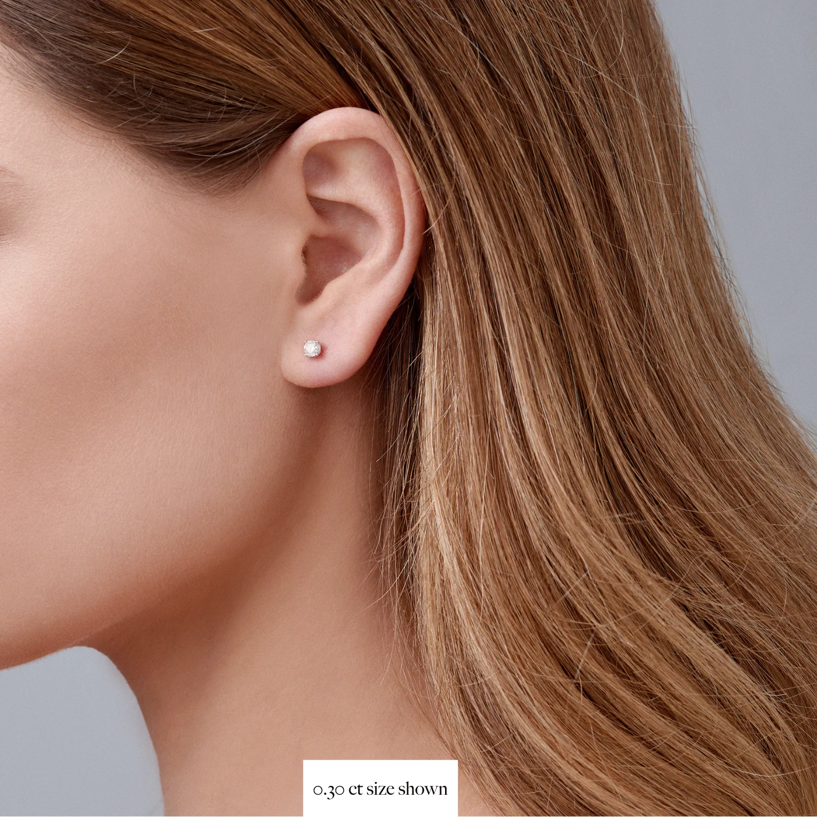 Classic Natural Diamond 4 Claw Stud Earrings | 18K White Gold - Image 6