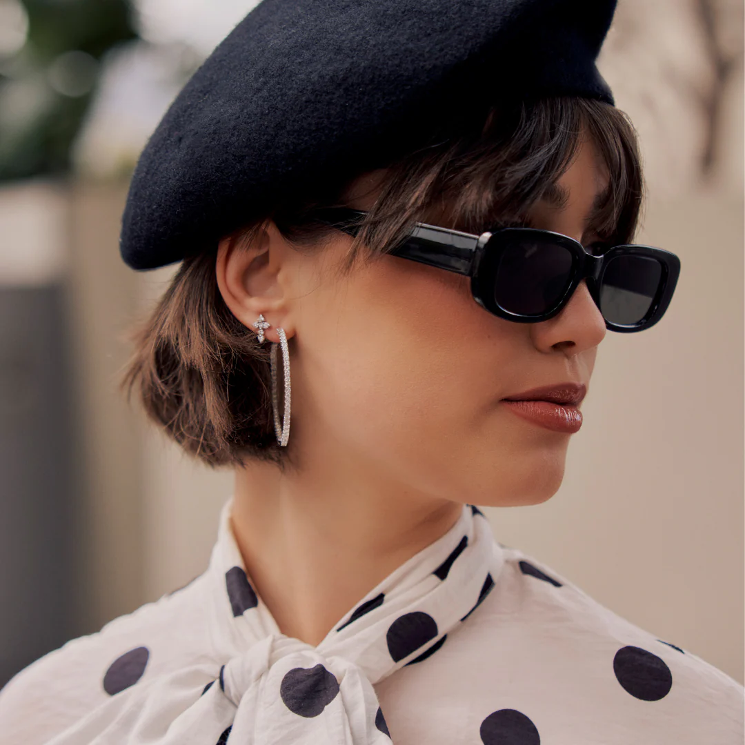 Classic Eternity Diamond Bold Hoops | White Gold - Image 3