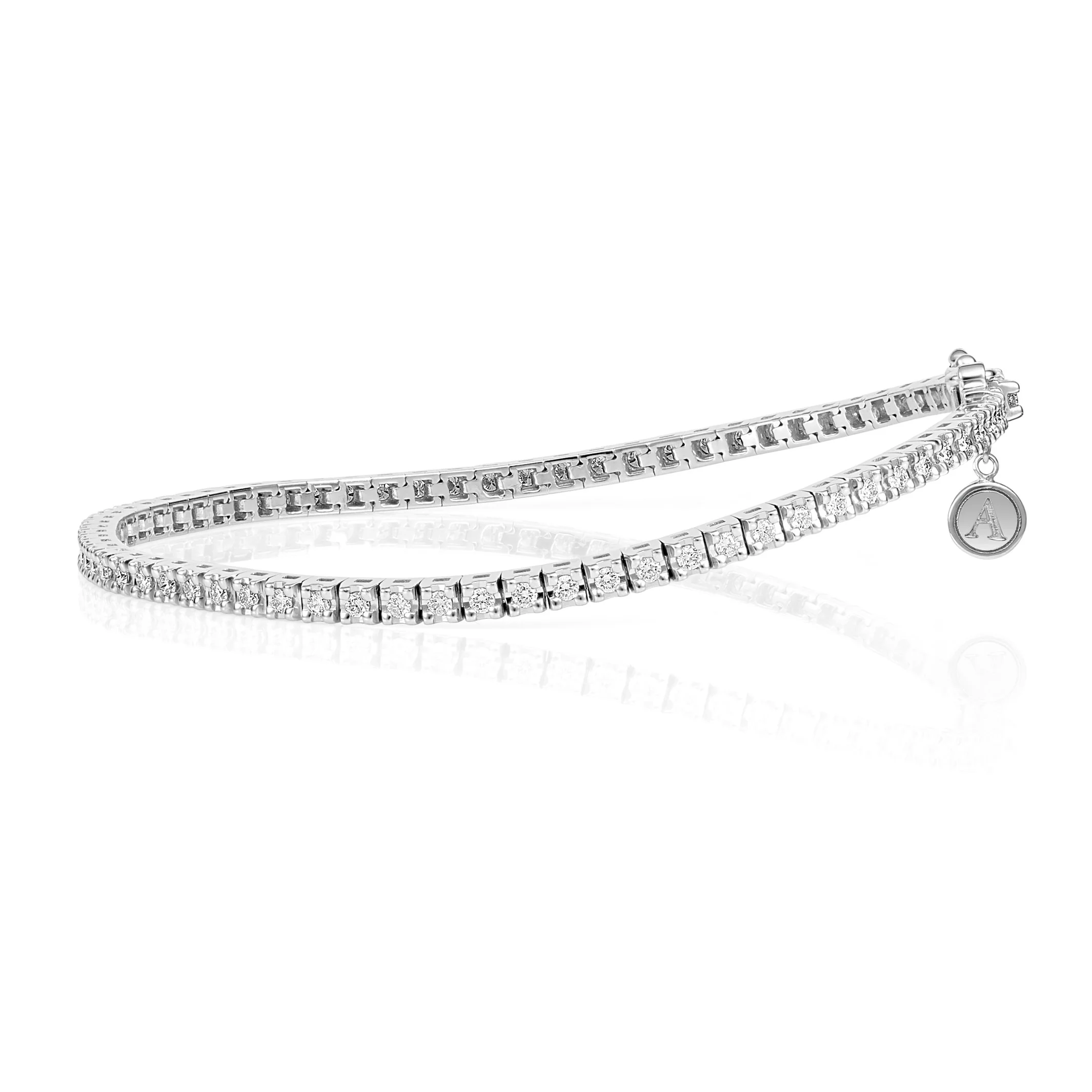 Tennis Lux Diamond Bracelet | 18K White Gold - Image 8