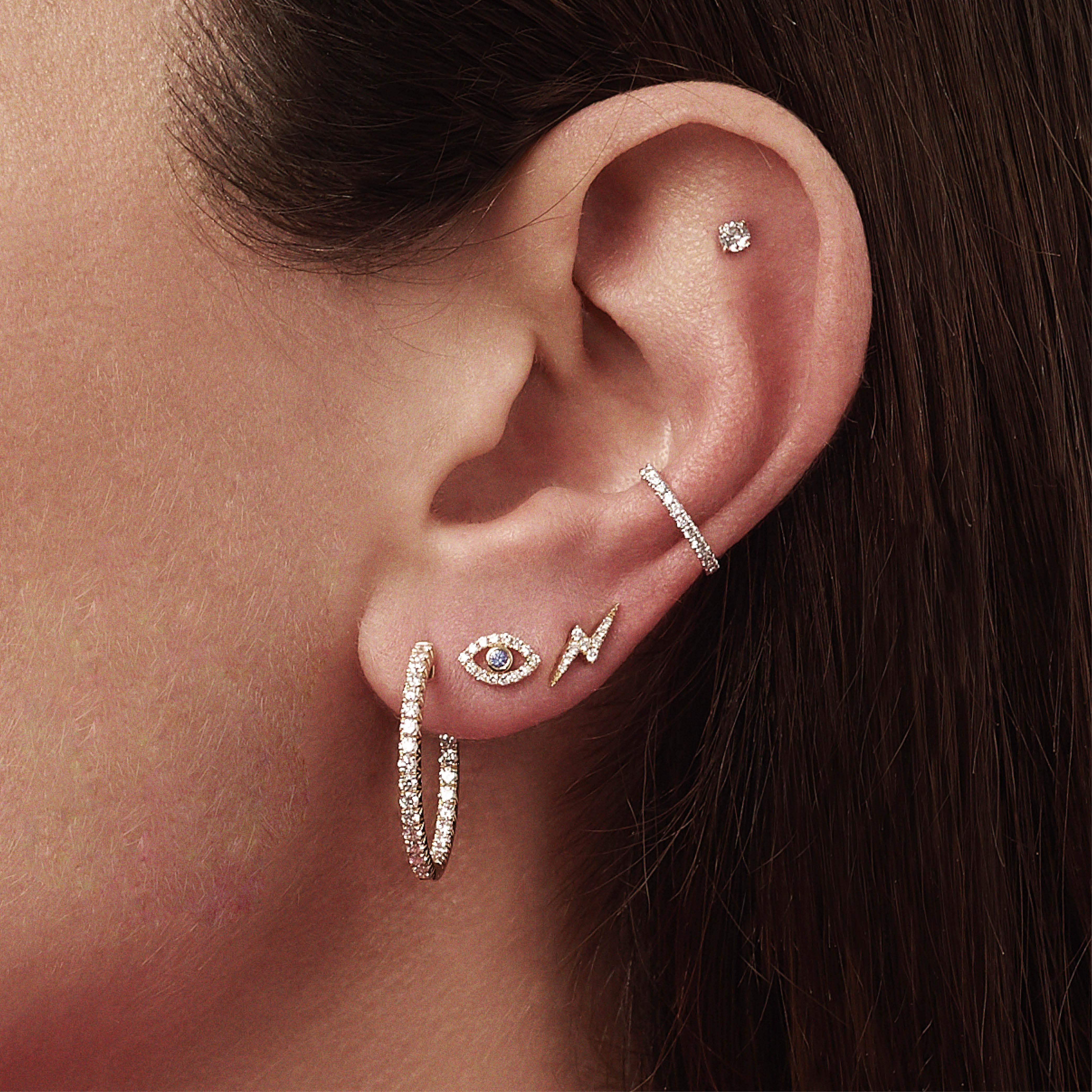 Icon Eternity Ear Cuff | 18K White Gold - Image 3