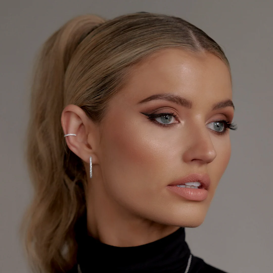 Icon Eternity Ear Cuff | 18K White Gold - Image 7