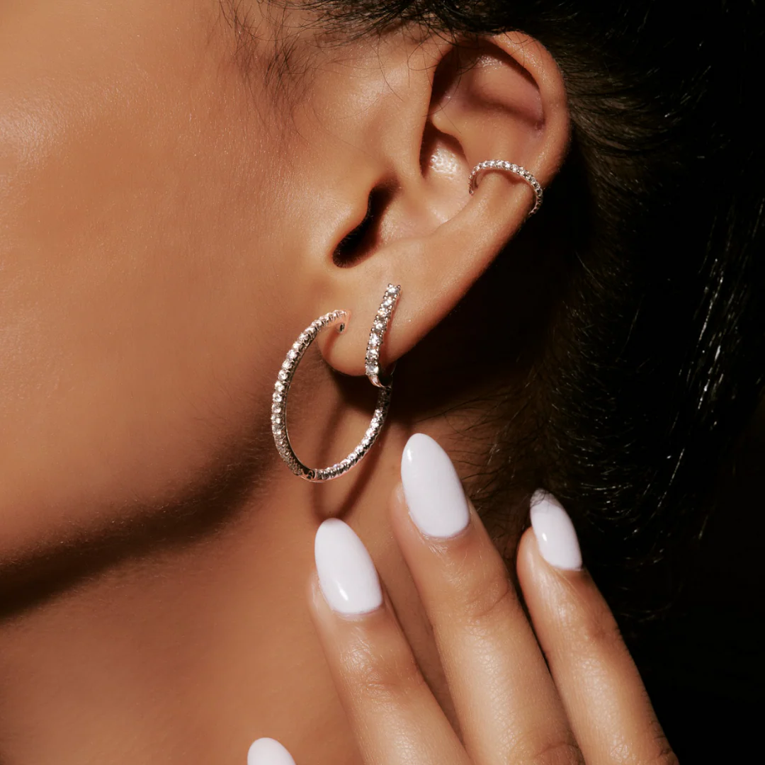 Icon Eternity Ear Cuff | 18K White Gold - Image 9