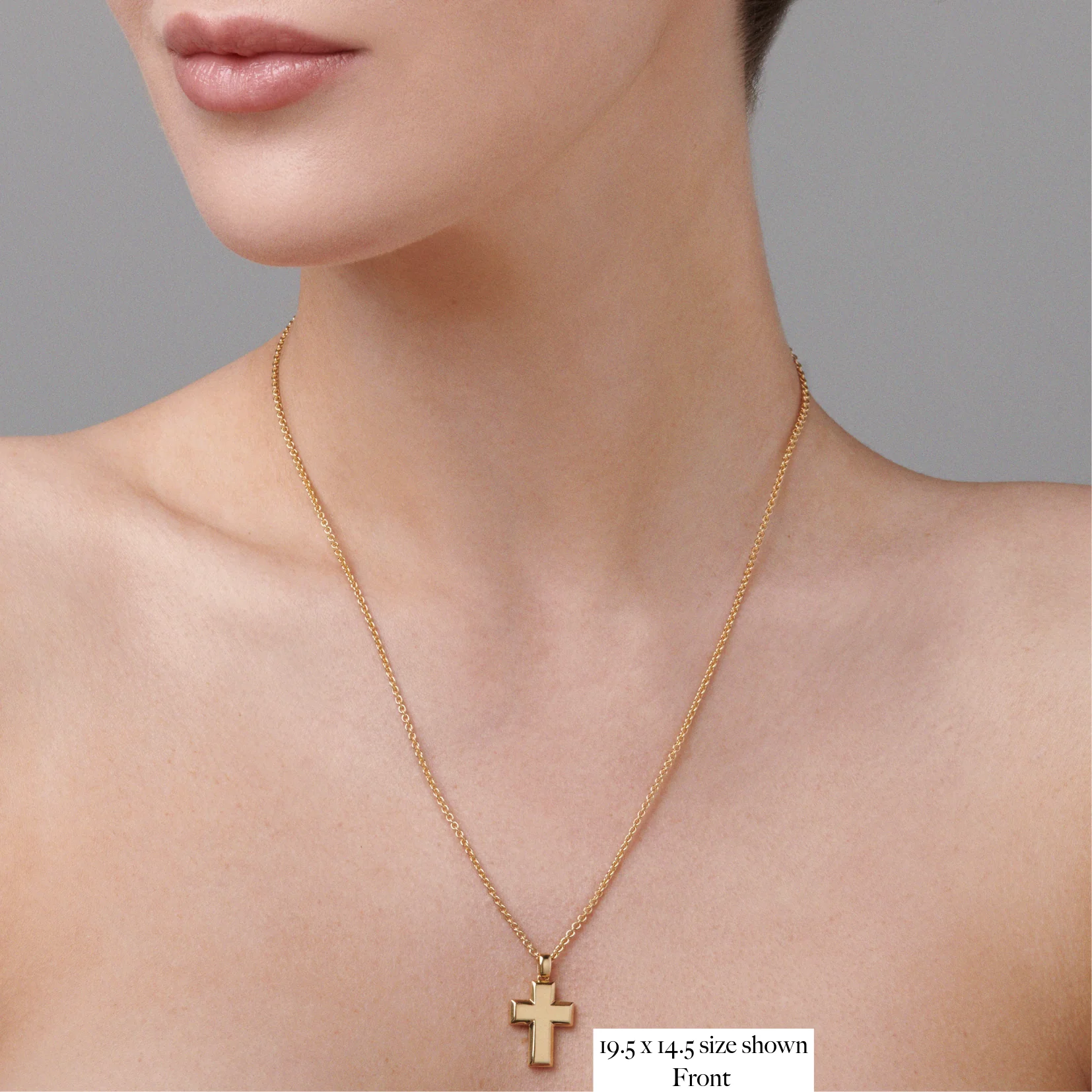 Faith Cross Necklace | Yellow Gold - Image 3