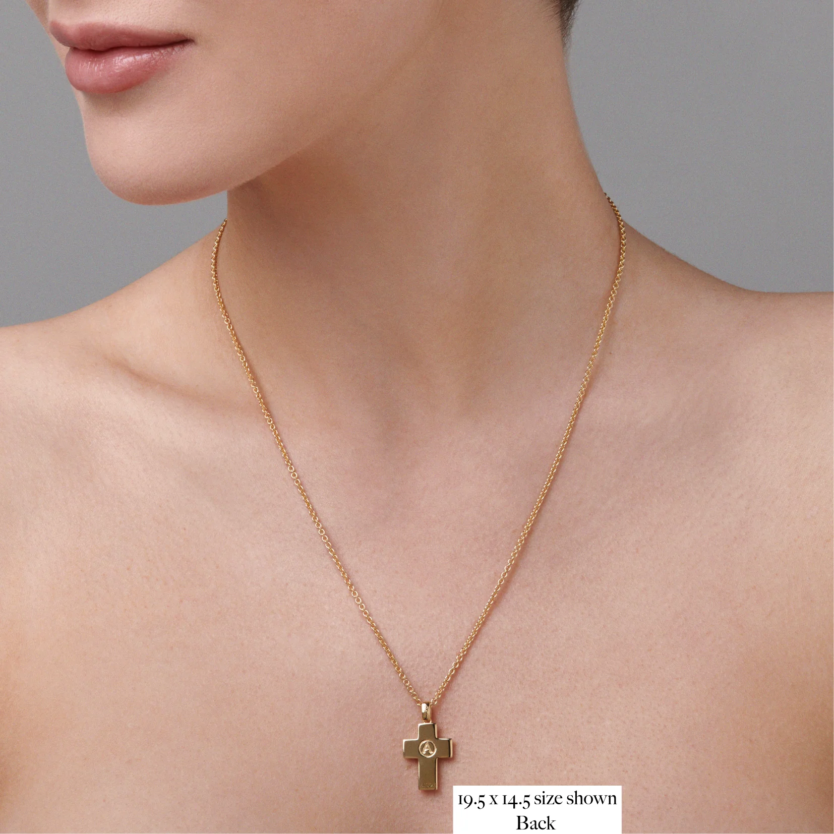 Faith Cross Necklace | Yellow Gold - Image 4