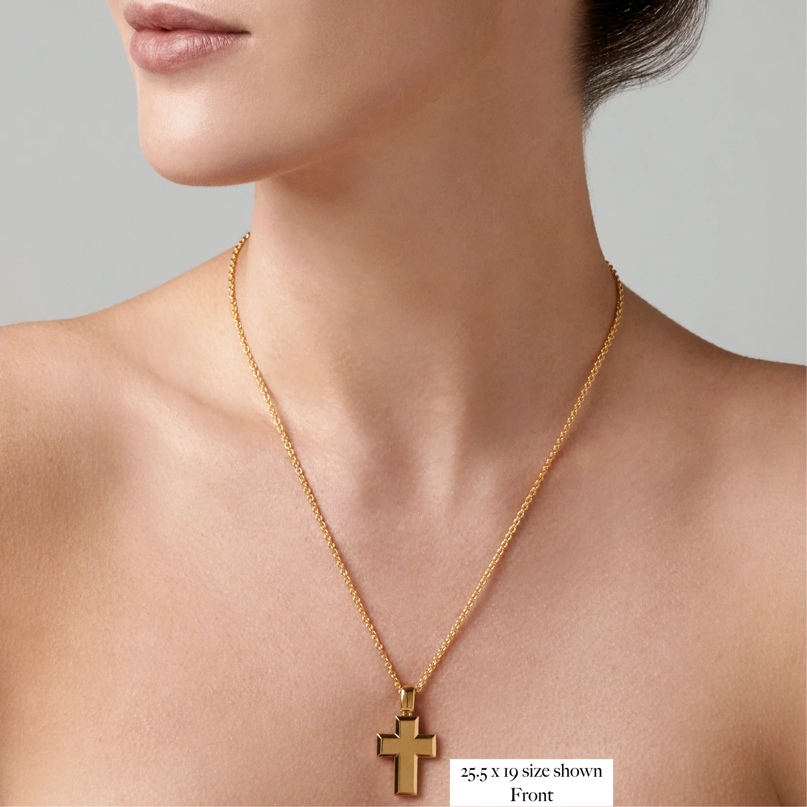 Faith Cross Necklace | Yellow Gold - Image 6