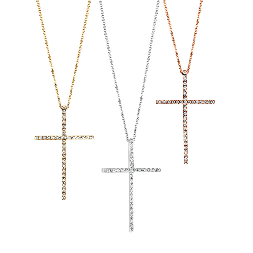 Frankie | Diamond Cross Yellow Gold - Image 3