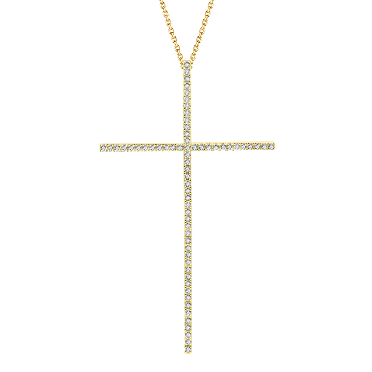 Frankie | Diamond Cross Yellow Gold - Image 4