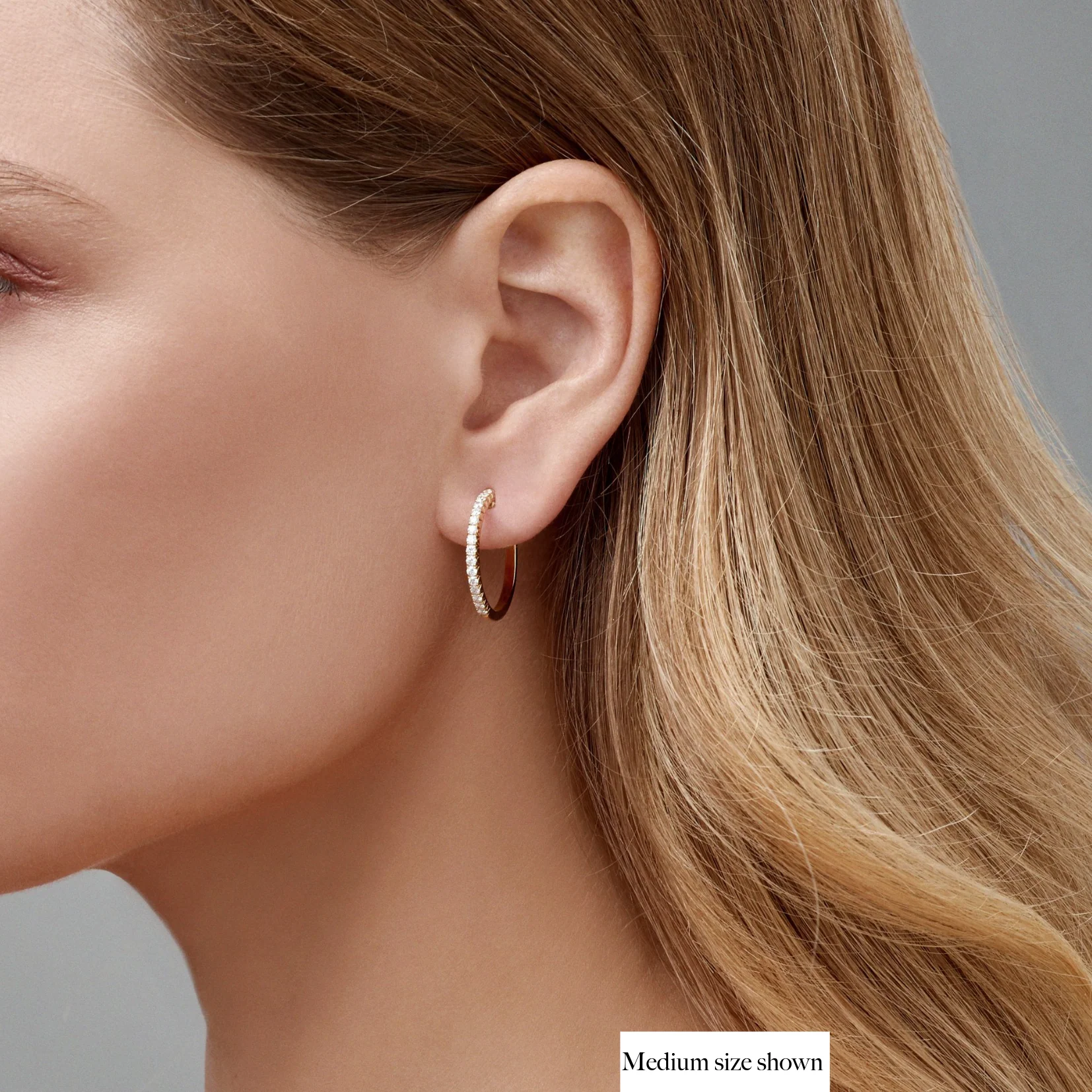 Krisscut Half Moon Hoops | 18K Yellow Gold - Image 5