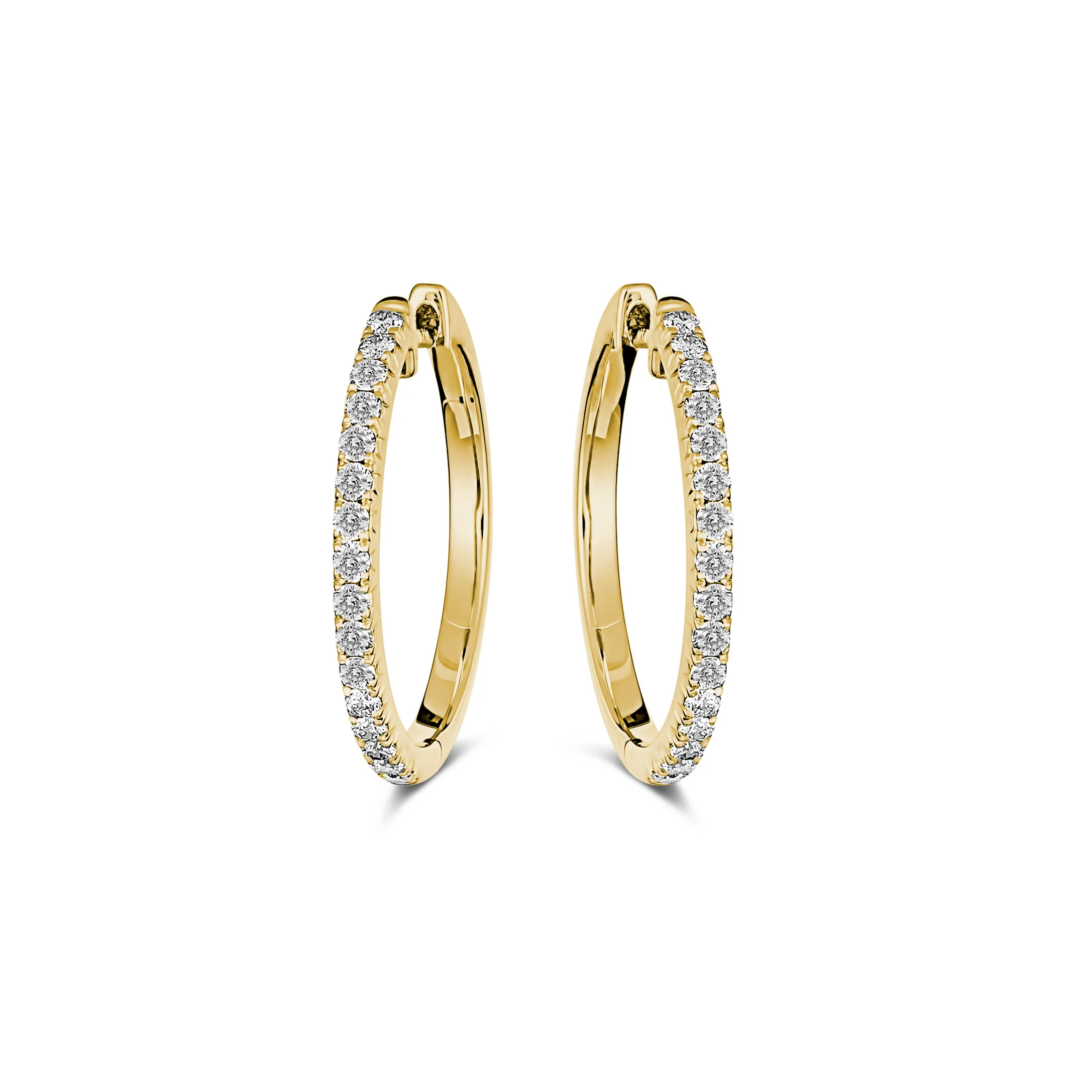 Krisscut Half Moon Hoops | 18K Yellow Gold - Image 6