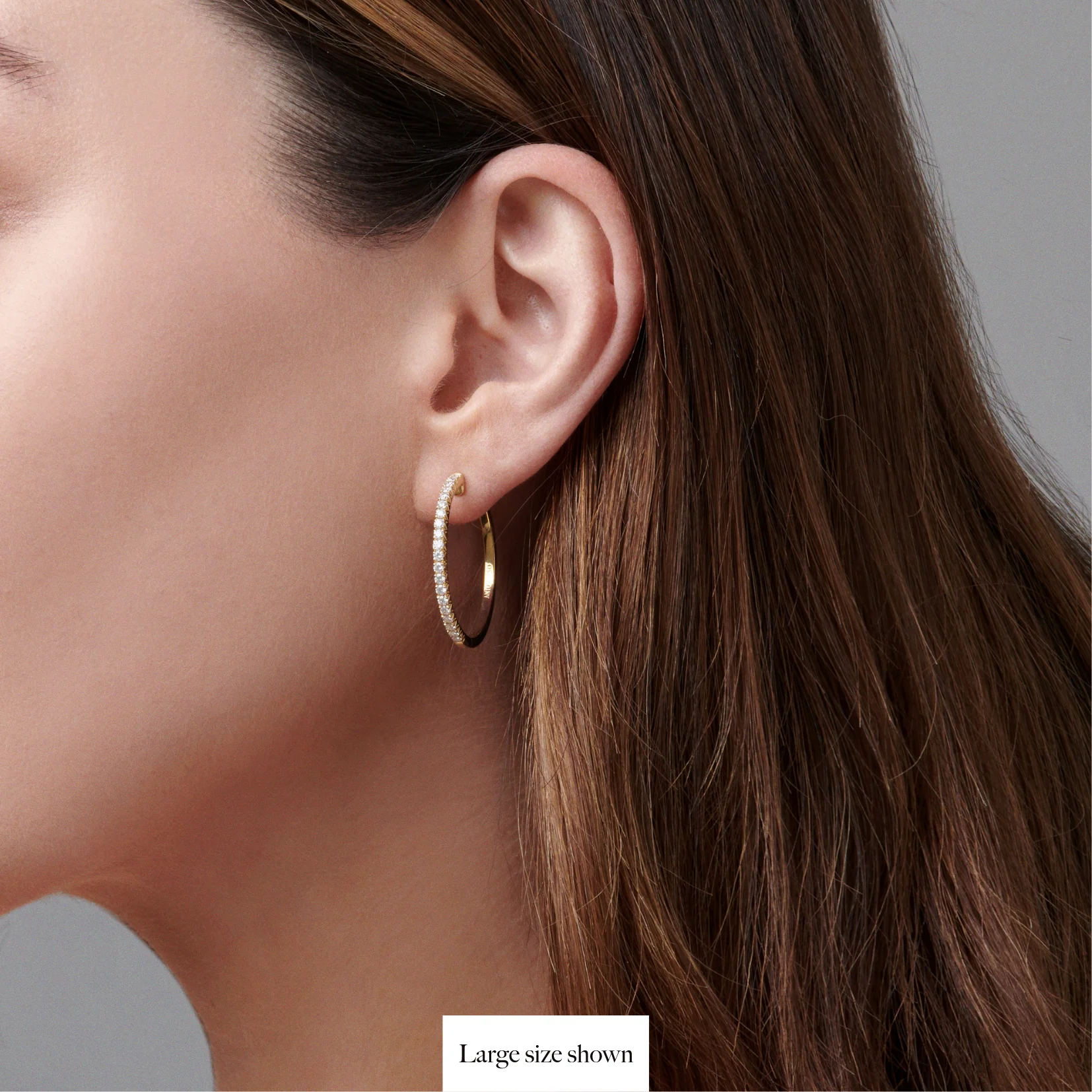 Krisscut Half Moon Hoops | 18K Yellow Gold - Image 8