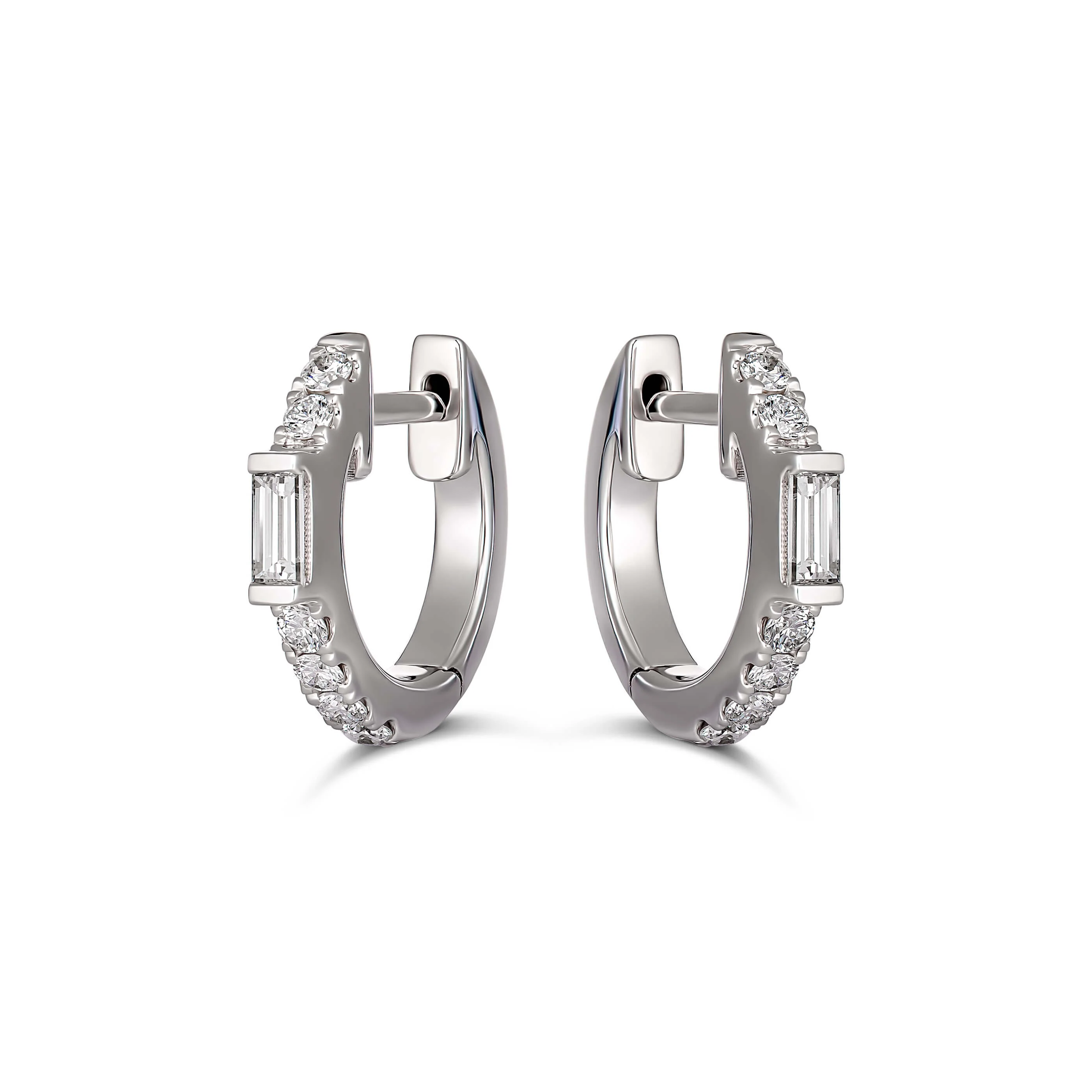 Lighthouse® Diamond Huggies | 18K White Gold - Image 3
