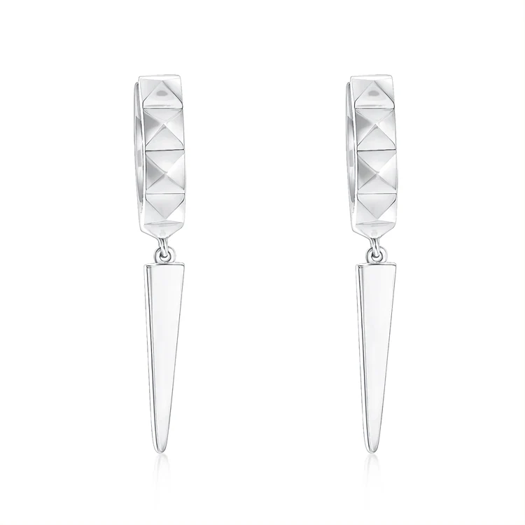 R.08® Edge Drop Earrings | White Gold - Image 4