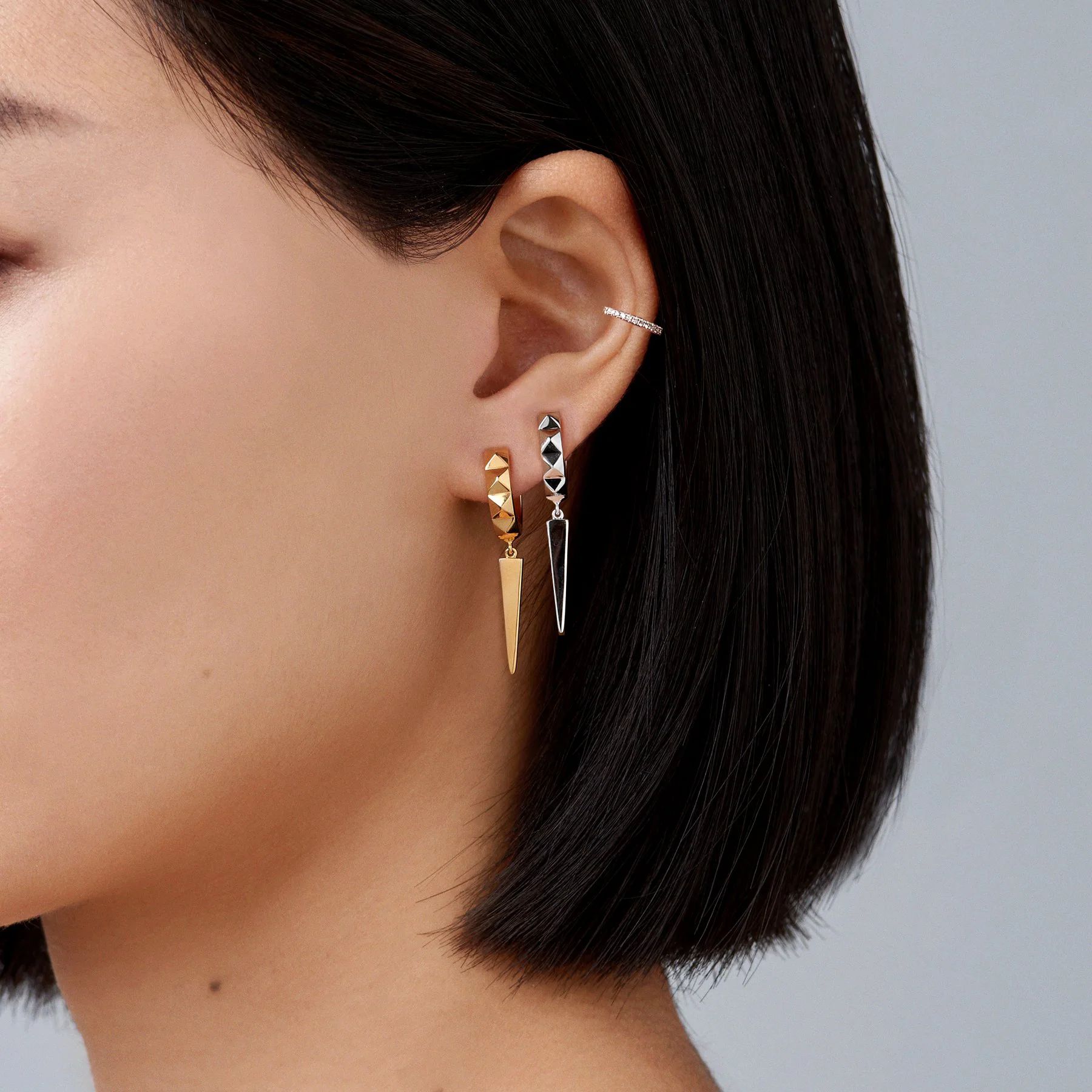 R.08® Edge Drop Earrings | Yellow Gold - Image 6