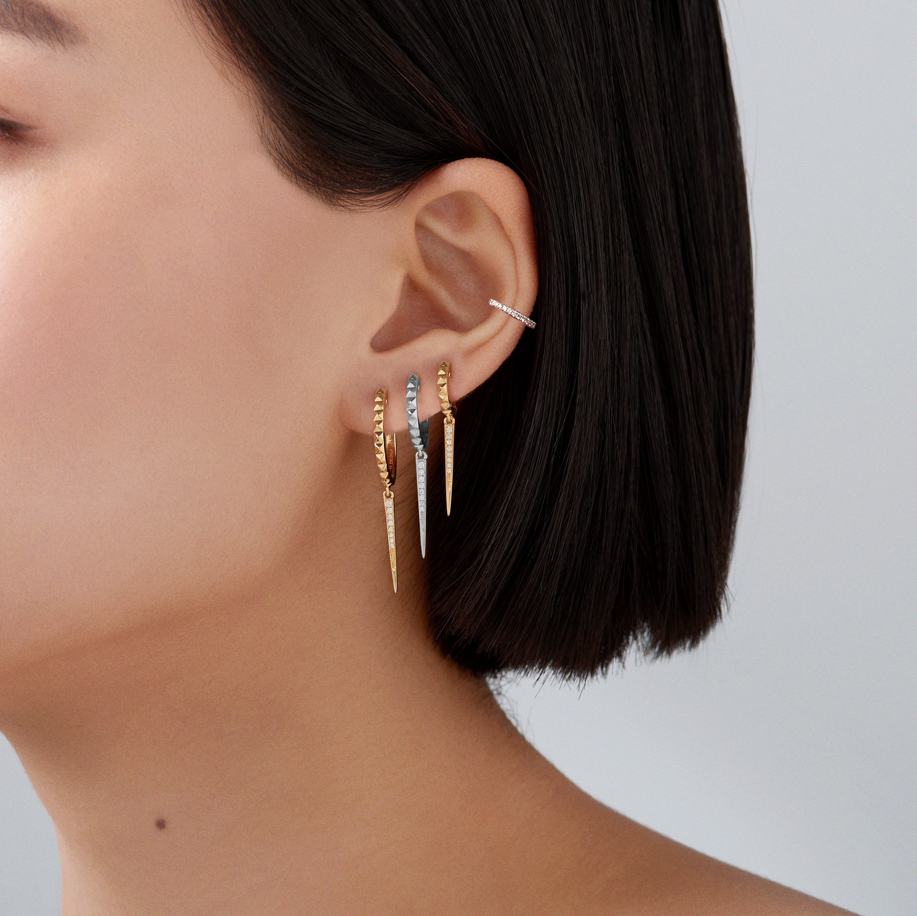 R.08® Pointe Drop Earrings | White Gold - Image 11