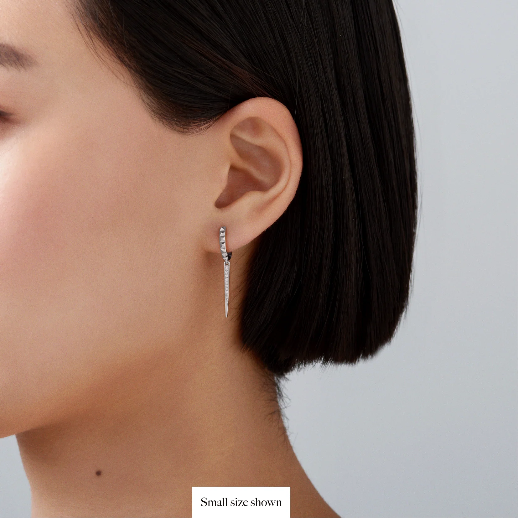 R.08® Pointe Drop Earrings | White Gold - Image 3