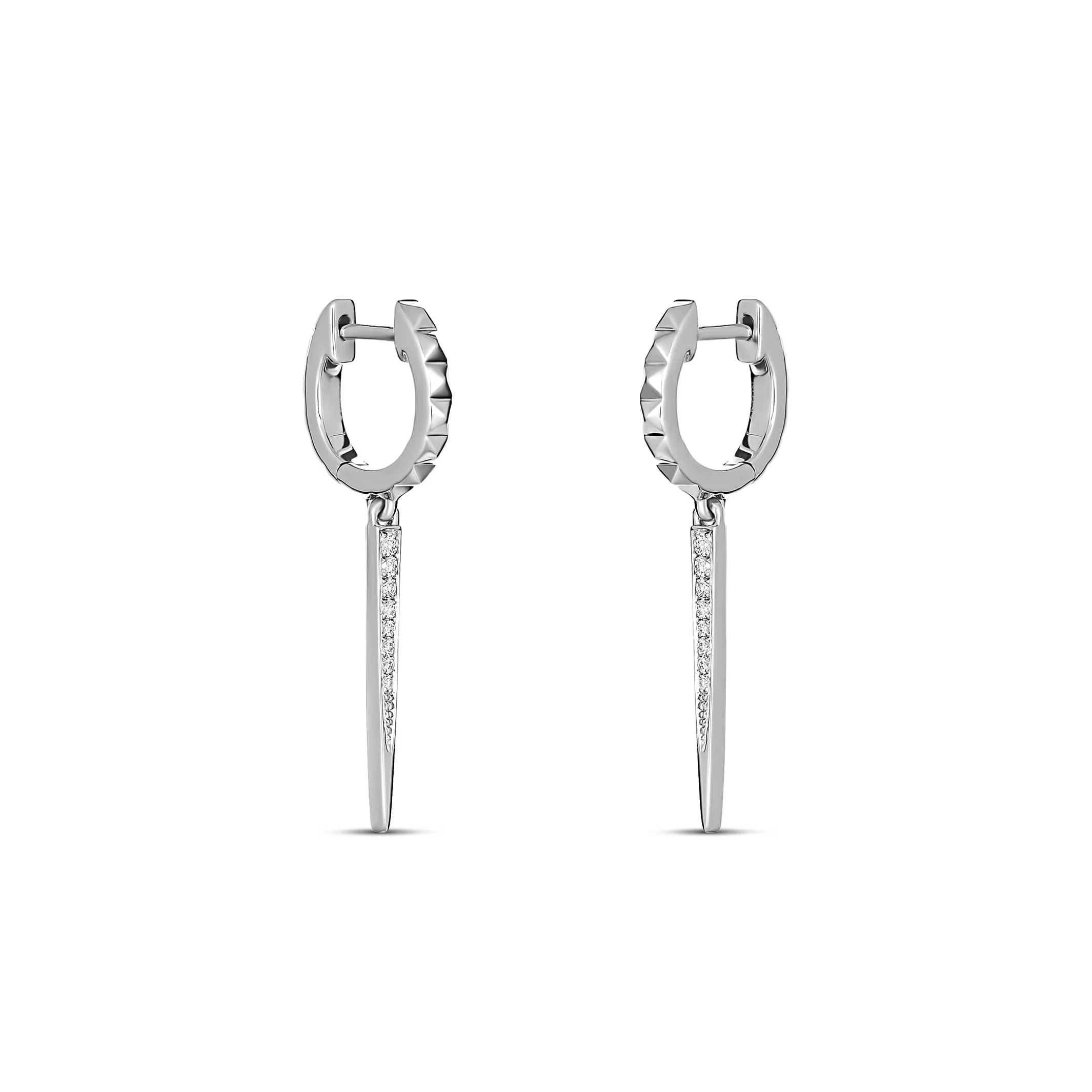 R.08® Pointe Drop Earrings | White Gold - Image 4