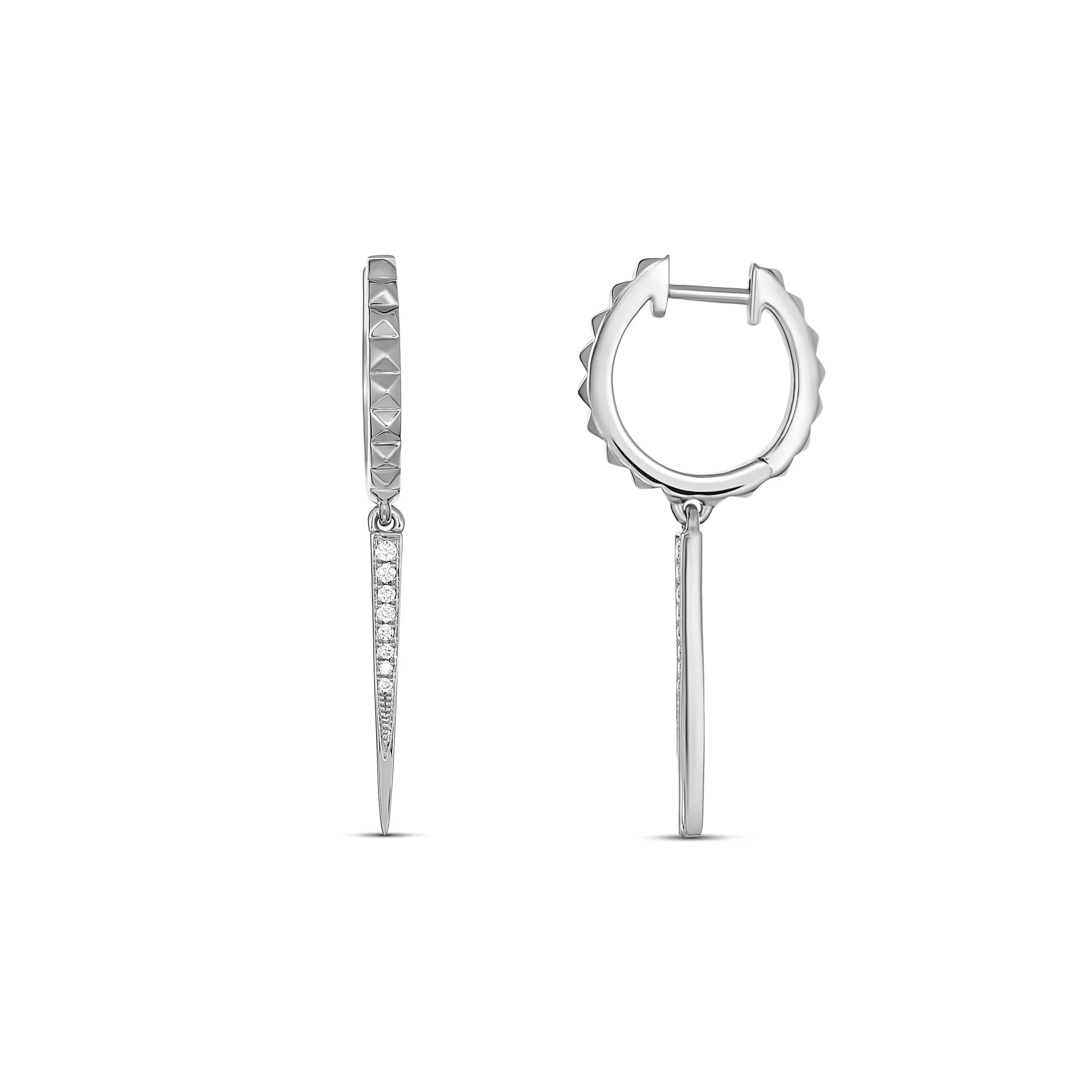 R.08® Pointe Drop Earrings | White Gold - Image 5