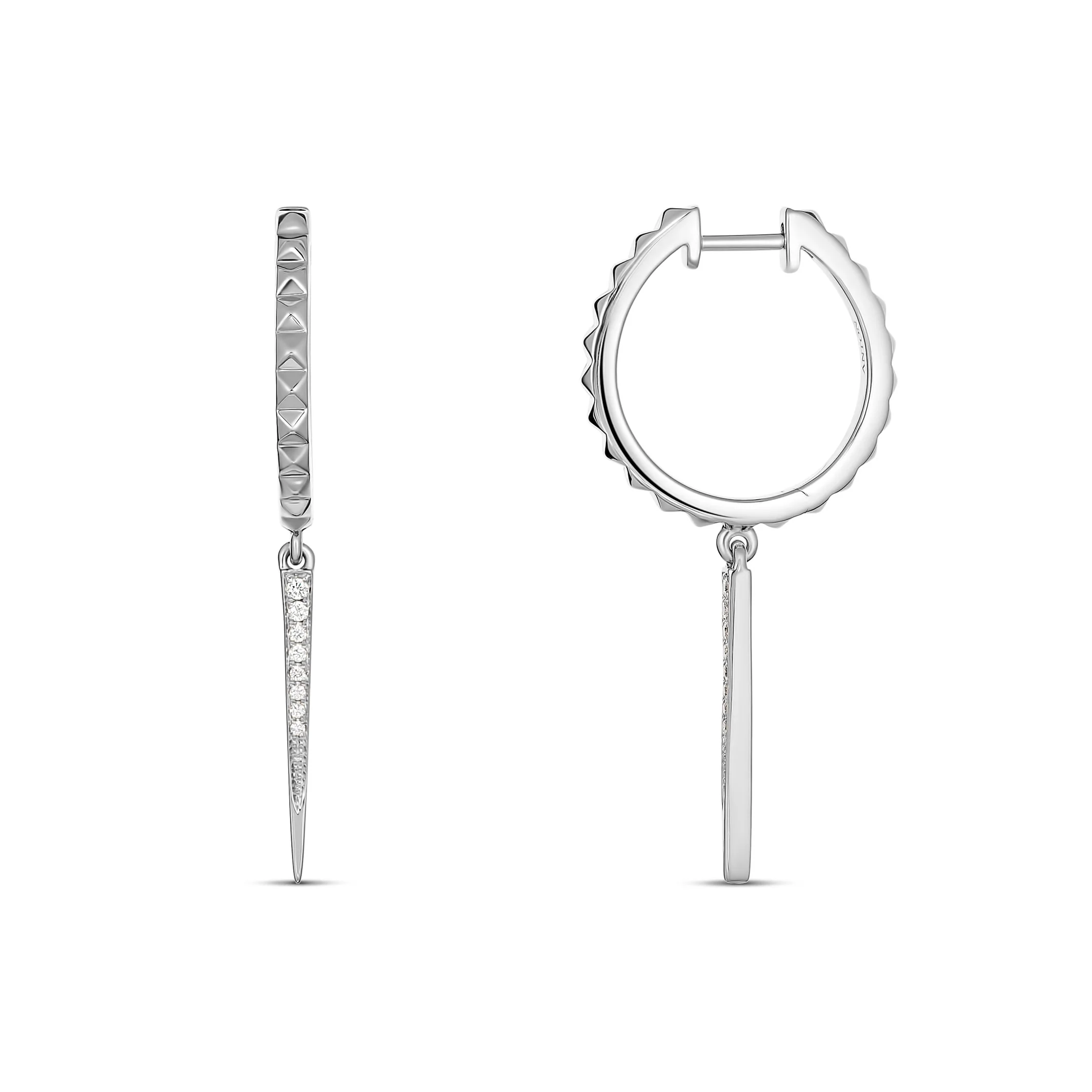 R.08® Pointe Drop Earrings | White Gold - Image 8