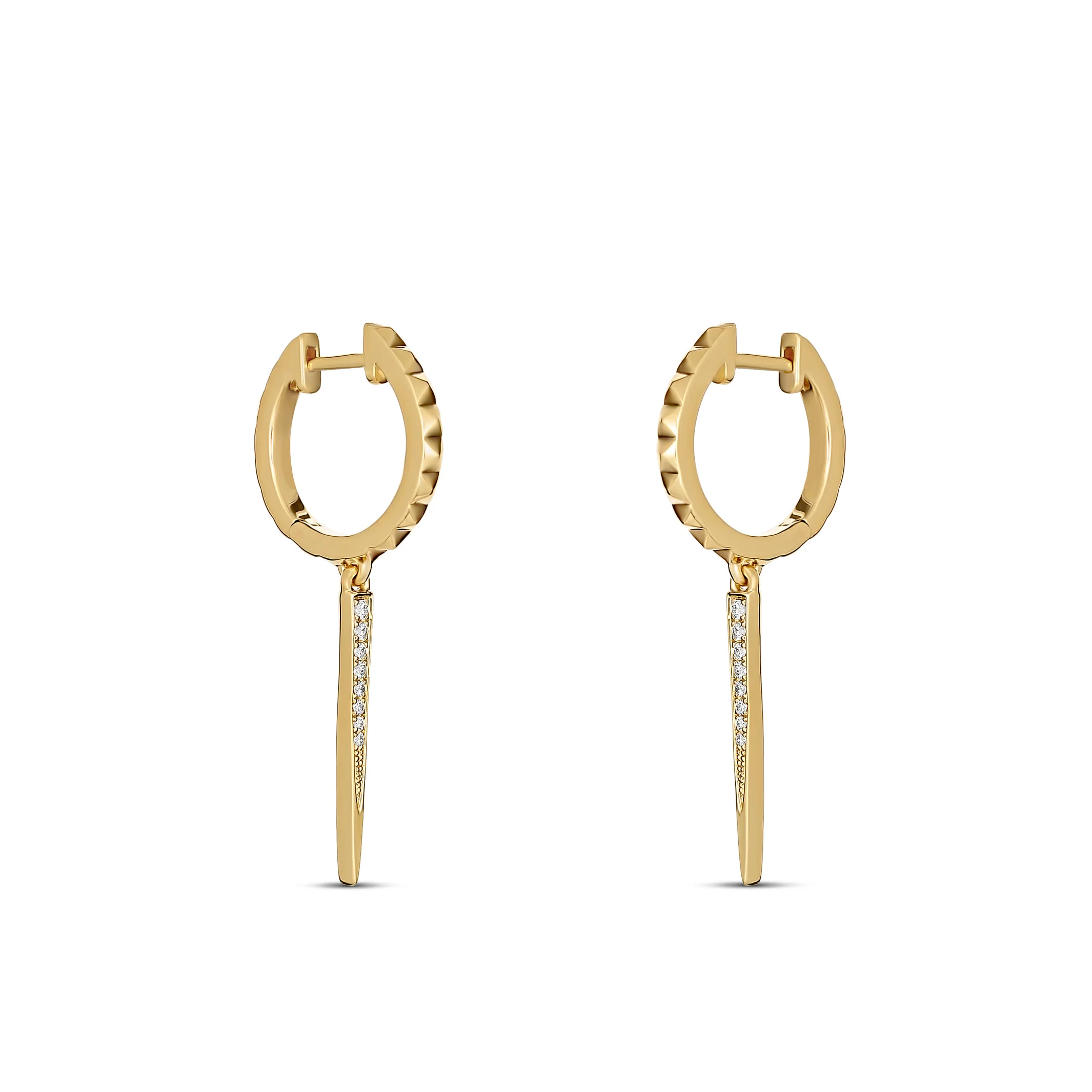R.08® Pointe Drop Earrings | 18K Yellow Gold - Image 4