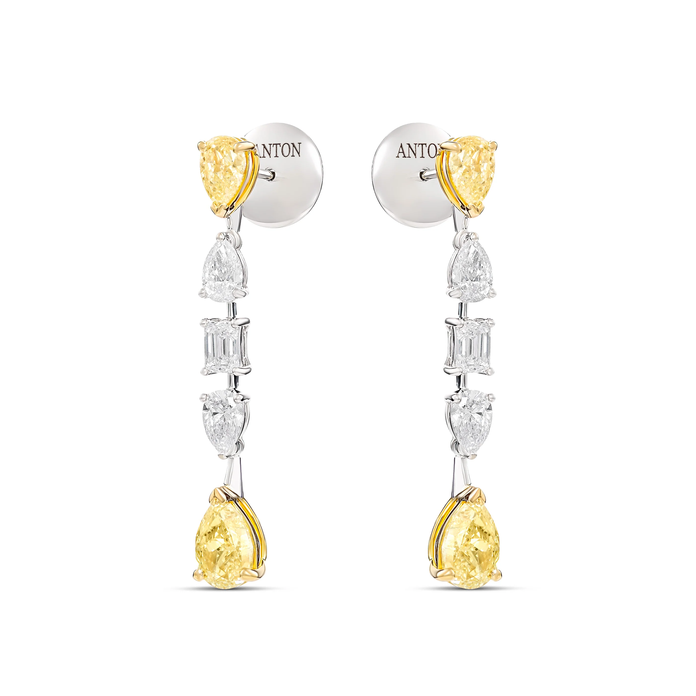 Riviera Monaco Fancy Yellow Diamond Drop Earrings - Image 3