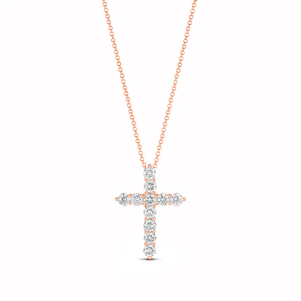 Stella Diamond Cross Necklace | Yellow Gold - Image 15