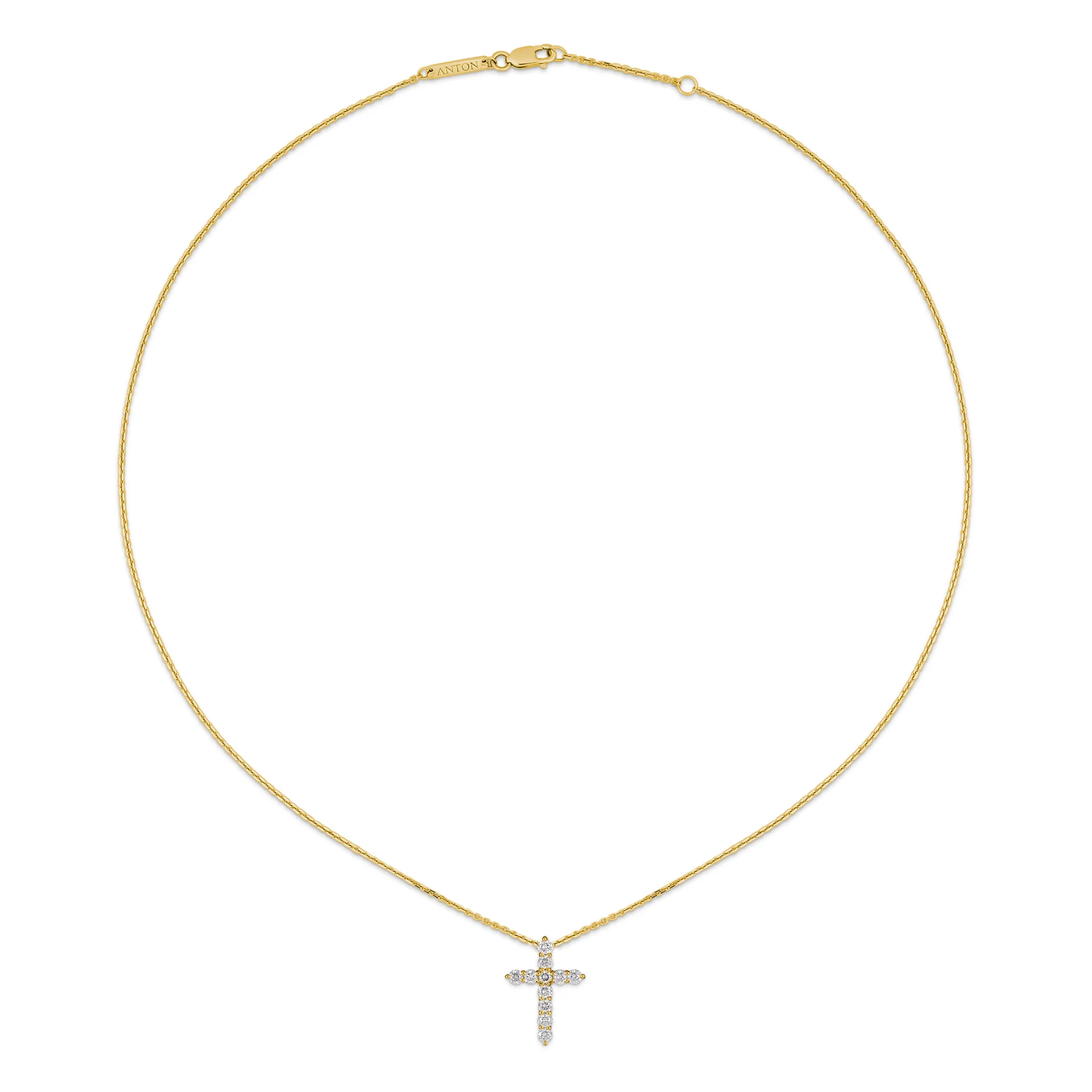 Stella Diamond Cross Necklace | Yellow Gold - Image 19